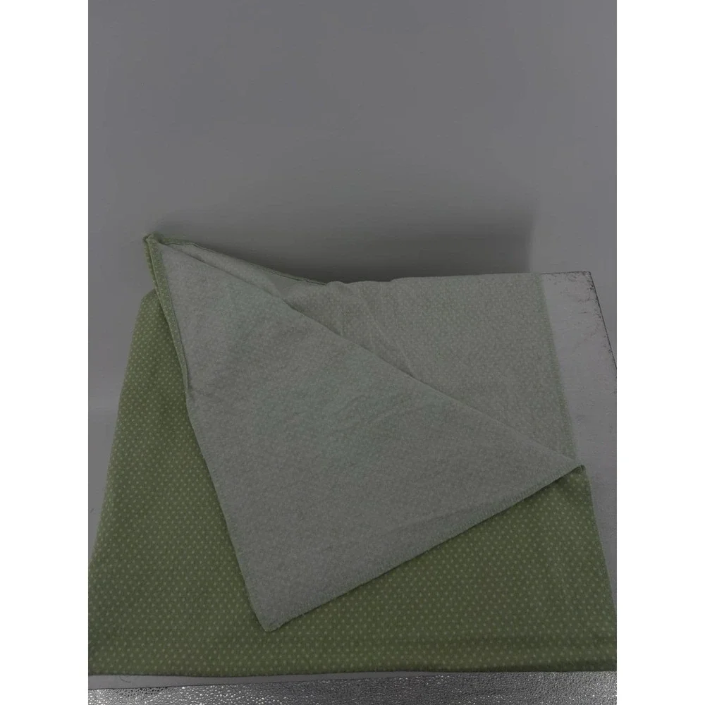 Vintage Amy Coe Pastel Green Striped Cotton Baby Blanket 36x34 Limited Edition